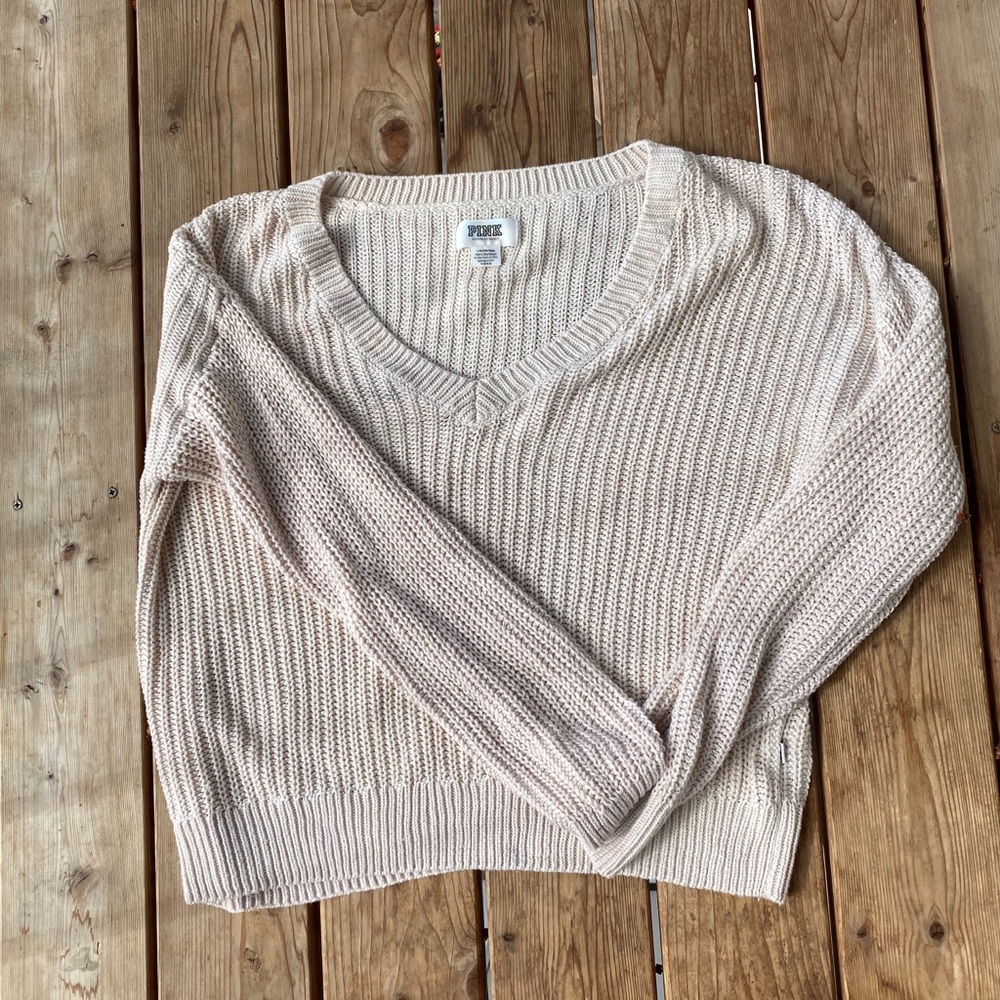 PINK over sized off the sholder sweater